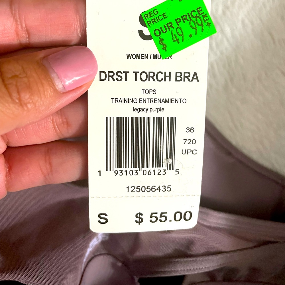 ADIDAS DRST TORCH WOMEN TRAINING BRA PURPLE FI6584 Small - Picture 6 of 8